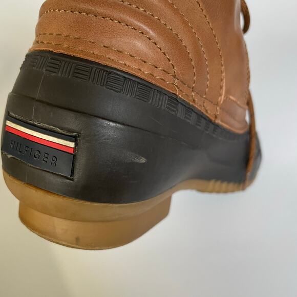 Tommy Hilfiger Rainah Duck Boots Womens 8M Brown Lace Up Waterproof Winter Boots - Picture 8 of 9